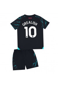 Fotbalové Dres Manchester City Jack Grealish #10 Dětské Třetí Oblečení 2023-24 Krátký Rukáv (+ trenýrky)